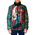 Personalized Brisbane Heat Cricket Padded Jacket Hippie Psychedelic Pattern Vibrant Mandala Art Style