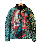 Personalized Brisbane Heat Cricket Padded Jacket Hippie Psychedelic Pattern Vibrant Mandala Art Style