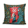 Personalized Brisbane Heat Cricket Pillow Cover Hippie Psychedelic Pattern Vibrant Mandala Art Style