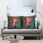 Personalized Brisbane Heat Cricket Pillow Cover Hippie Psychedelic Pattern Vibrant Mandala Art Style