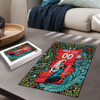 Personalized Brisbane Heat Cricket Puzzle Hippie Psychedelic Pattern Vibrant Mandala Art Style