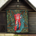 Personalized Brisbane Heat Cricket Quilt Hippie Psychedelic Pattern Vibrant Mandala Art Style