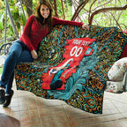 Personalized Brisbane Heat Cricket Quilt Hippie Psychedelic Pattern Vibrant Mandala Art Style