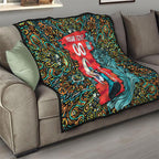 Personalized Brisbane Heat Cricket Quilt Hippie Psychedelic Pattern Vibrant Mandala Art Style