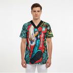 Personalized Brisbane Heat Cricket Scrub Top Hippie Psychedelic Pattern Vibrant Mandala Art Style