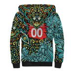 Personalized Brisbane Heat Cricket Sherpa Hoodie Hippie Psychedelic Pattern Vibrant Mandala Art Style