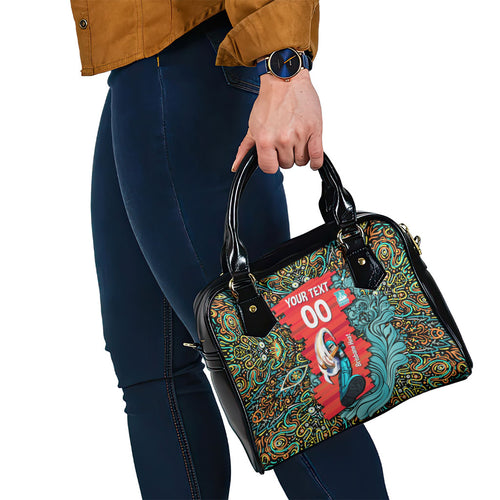 Personalized Brisbane Heat Cricket Shoulder Handbag Hippie Psychedelic Pattern Vibrant Mandala Art Style