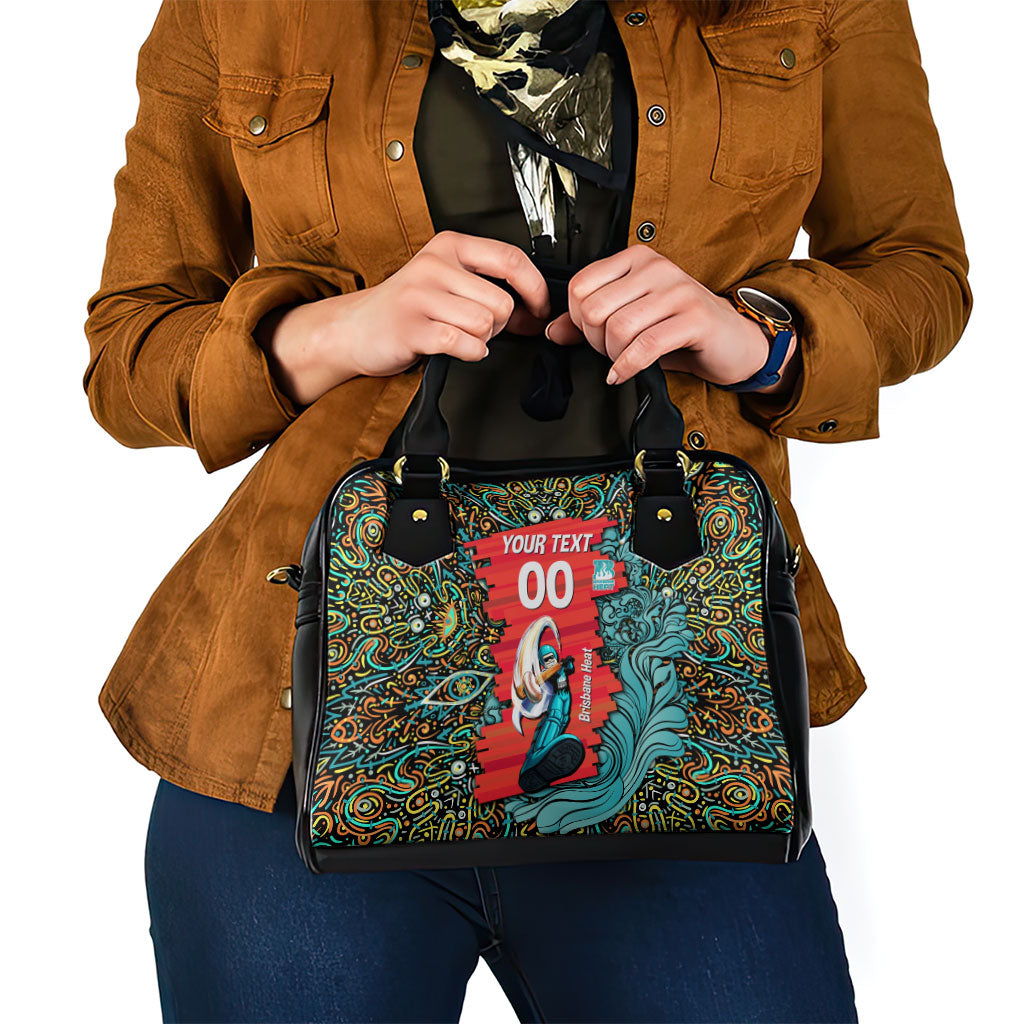 Personalized Brisbane Heat Cricket Shoulder Handbag Hippie Psychedelic Pattern Vibrant Mandala Art Style