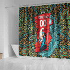 Personalized Brisbane Heat Cricket Shower Curtain Hippie Psychedelic Pattern Vibrant Mandala Art Style