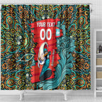 Personalized Brisbane Heat Cricket Shower Curtain Hippie Psychedelic Pattern Vibrant Mandala Art Style
