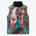 Personalized Brisbane Heat Cricket Sleeveless Puffer Jacket Hippie Psychedelic Pattern Vibrant Mandala Art Style