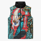 Personalized Brisbane Heat Cricket Sleeveless Puffer Jacket Hippie Psychedelic Pattern Vibrant Mandala Art Style
