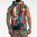 Personalized Brisbane Heat Cricket Sleeveless Zip Hoodie Hippie Psychedelic Pattern Vibrant Mandala Art Style
