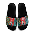 Personalized Brisbane Heat Cricket Slide Sandals Hippie Psychedelic Pattern Vibrant Mandala Art Style