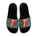 Personalized Brisbane Heat Cricket Slide Sandals Hippie Psychedelic Pattern Vibrant Mandala Art Style