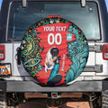 Personalized Brisbane Heat Cricket Spare Tire Cover Hippie Psychedelic Pattern Vibrant Mandala Art Style