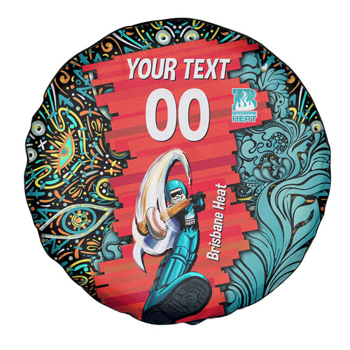 Personalized Brisbane Heat Cricket Spare Tire Cover Hippie Psychedelic Pattern Vibrant Mandala Art Style