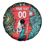 Personalized Brisbane Heat Cricket Spare Tire Cover Hippie Psychedelic Pattern Vibrant Mandala Art Style