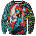 Personalized Brisbane Heat Cricket Sweatshirt Hippie Psychedelic Pattern Vibrant Mandala Art Style