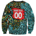 Personalized Brisbane Heat Cricket Sweatshirt Hippie Psychedelic Pattern Vibrant Mandala Art Style