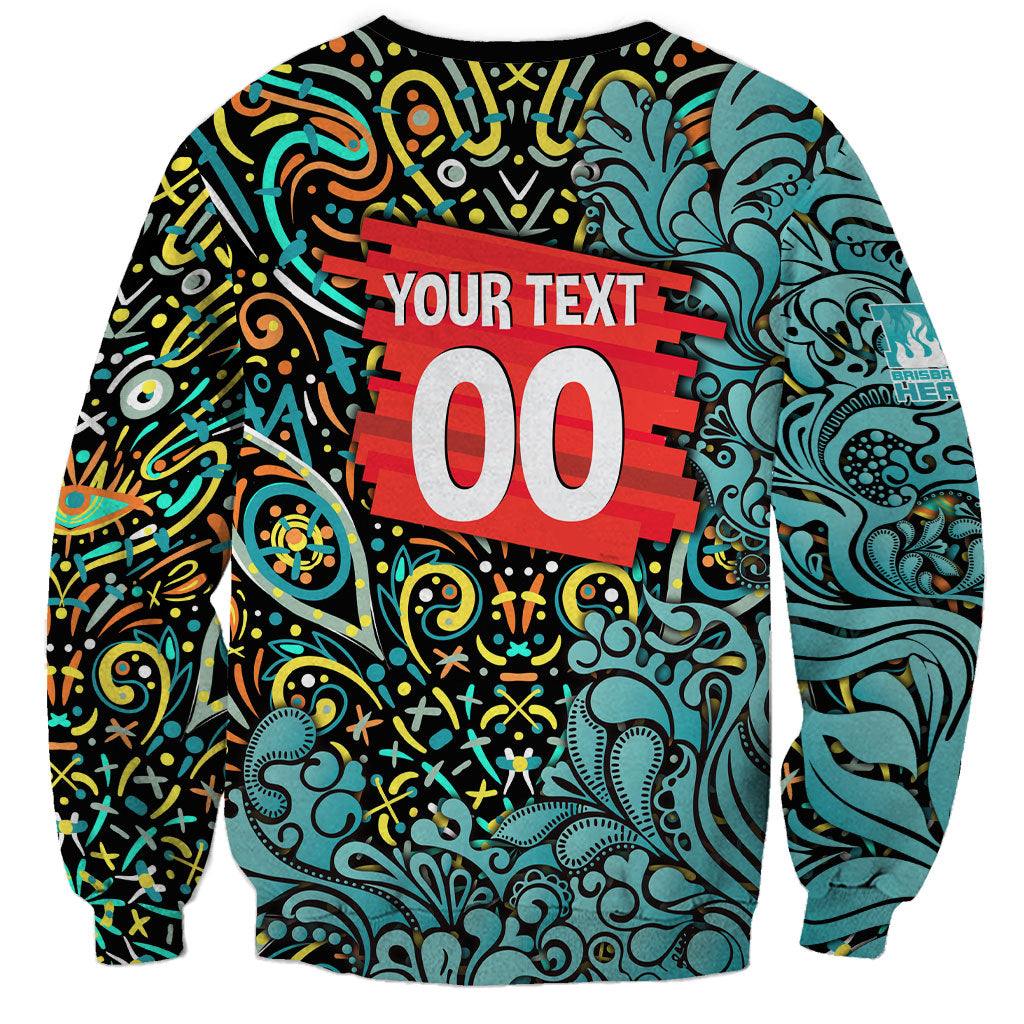 Personalized Brisbane Heat Cricket Sweatshirt Hippie Psychedelic Pattern Vibrant Mandala Art Style