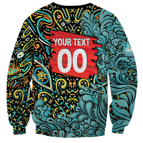 Personalized Brisbane Heat Cricket Sweatshirt Hippie Psychedelic Pattern Vibrant Mandala Art Style