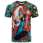Personalized Brisbane Heat Cricket T Shirt Hippie Psychedelic Pattern Vibrant Mandala Art Style