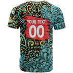 Personalized Brisbane Heat Cricket T Shirt Hippie Psychedelic Pattern Vibrant Mandala Art Style