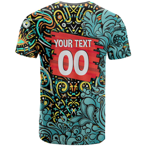 Personalized Brisbane Heat Cricket T Shirt Hippie Psychedelic Pattern Vibrant Mandala Art Style