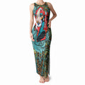 Personalized Brisbane Heat Cricket Tank Maxi Dress Hippie Psychedelic Pattern Vibrant Mandala Art Style