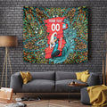 Personalized Brisbane Heat Cricket Tapestry Hippie Psychedelic Pattern Vibrant Mandala Art Style