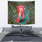 Personalized Brisbane Heat Cricket Tapestry Hippie Psychedelic Pattern Vibrant Mandala Art Style