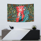 Personalized Brisbane Heat Cricket Tapestry Hippie Psychedelic Pattern Vibrant Mandala Art Style