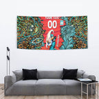 Personalized Brisbane Heat Cricket Tapestry Hippie Psychedelic Pattern Vibrant Mandala Art Style