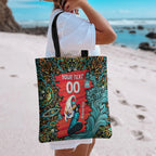 Personalized Brisbane Heat Cricket Tote Bag Hippie Psychedelic Pattern Vibrant Mandala Art Style