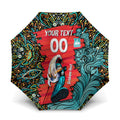 Personalized Brisbane Heat Cricket Umbrella Hippie Psychedelic Pattern Vibrant Mandala Art Style