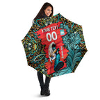Personalized Brisbane Heat Cricket Umbrella Hippie Psychedelic Pattern Vibrant Mandala Art Style