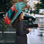 Personalized Brisbane Heat Cricket Umbrella Hippie Psychedelic Pattern Vibrant Mandala Art Style