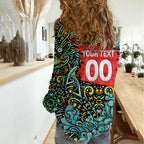 Personalized Brisbane Heat Cricket Women Casual Shirt Hippie Psychedelic Pattern Vibrant Mandala Art Style