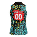 Personalized Brisbane Heat Cricket Women Sleeveless Polo Shirt Hippie Psychedelic Pattern Vibrant Mandala Art Style
