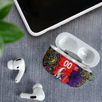 Personalized Hobart Hurricanes Cricket AirPods Case Hippie Psychedelic Pattern Vibrant Mandala Art Style