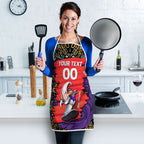 Personalized Hobart Hurricanes Cricket Apron Hippie Psychedelic Pattern Vibrant Mandala Art Style