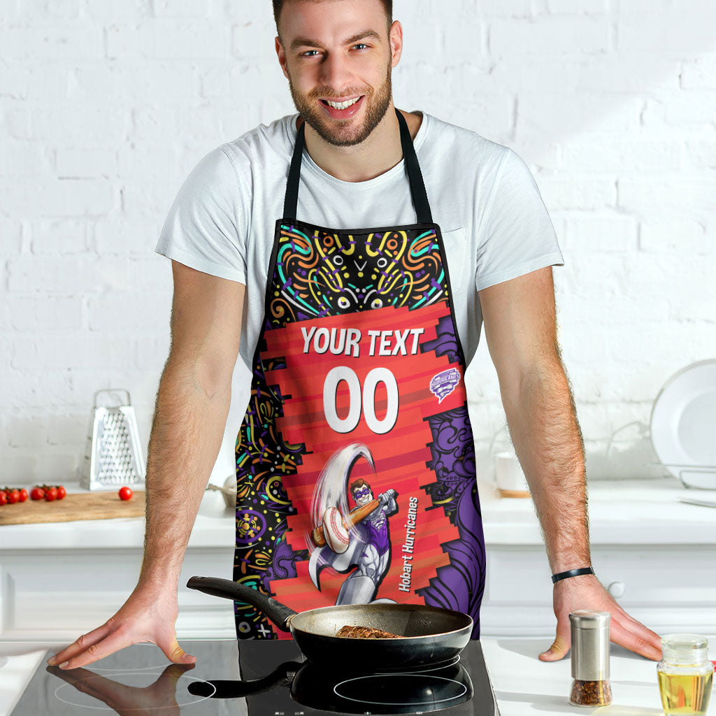 Personalized Hobart Hurricanes Cricket Apron Hippie Psychedelic Pattern Vibrant Mandala Art Style