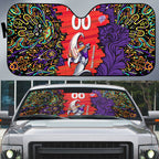 Personalized Hobart Hurricanes Cricket Auto Sun Shade Hippie Psychedelic Pattern Vibrant Mandala Art Style