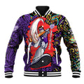 Personalized Hobart Hurricanes Cricket Baseball Jacket Hippie Psychedelic Pattern Vibrant Mandala Art Style