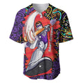 Personalized Hobart Hurricanes Cricket Baseball Jersey Hippie Psychedelic Pattern Vibrant Mandala Art Style