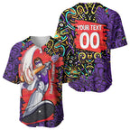 Personalized Hobart Hurricanes Cricket Baseball Jersey Hippie Psychedelic Pattern Vibrant Mandala Art Style