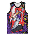 Personalized Hobart Hurricanes Cricket Basketball Jersey Hippie Psychedelic Pattern Vibrant Mandala Art Style