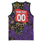 Personalized Hobart Hurricanes Cricket Basketball Jersey Hippie Psychedelic Pattern Vibrant Mandala Art Style