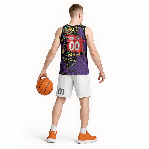 Personalized Hobart Hurricanes Cricket Basketball Jersey Hippie Psychedelic Pattern Vibrant Mandala Art Style